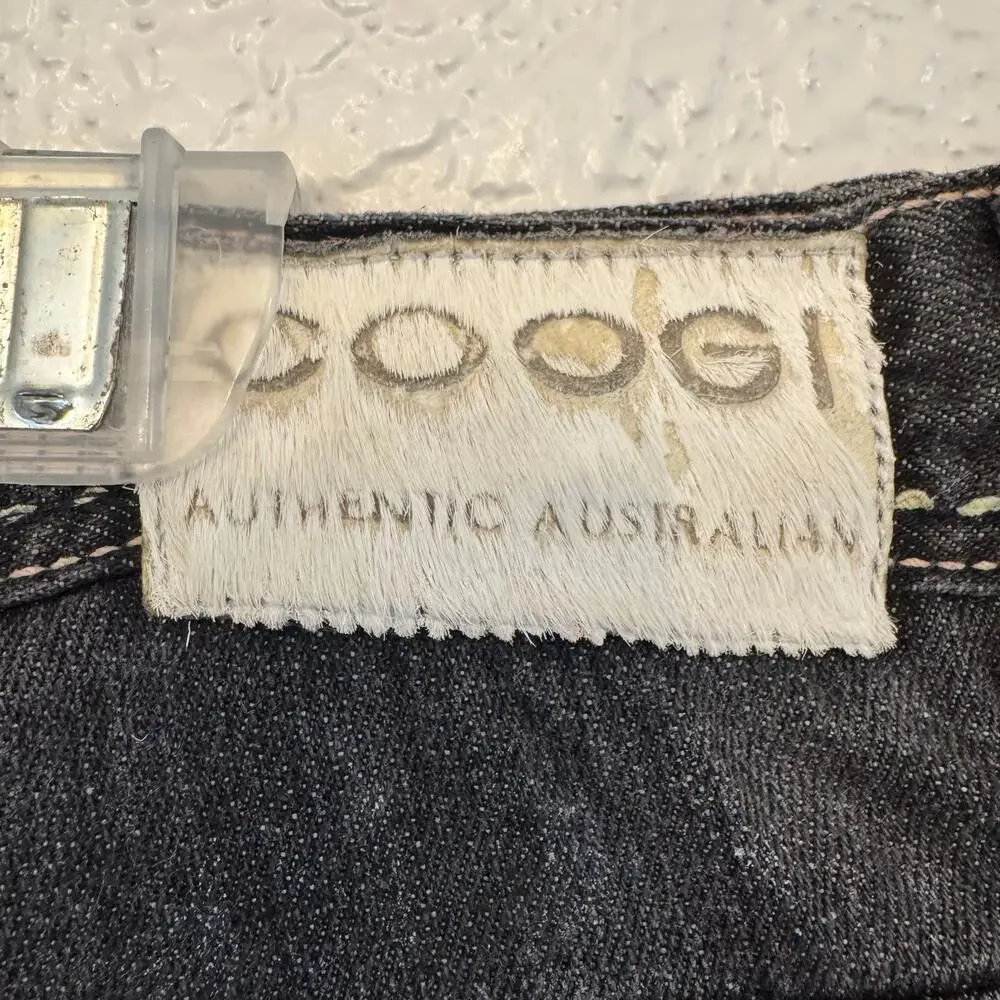 COOGI Y2K Hip Hop Baggy Embroidered Logo Denim Patch Shorts Size 40